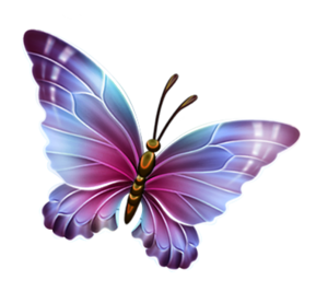  Butterfly Purple And Blue Transparent Image